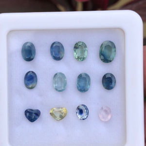 Faceted Natural Heated Sapphire Lot.