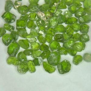 faceted rough natural peridot from supat valley,pakistan.