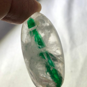 Quartz with Swat Valley Emerald Inclusion – 66 Carats.