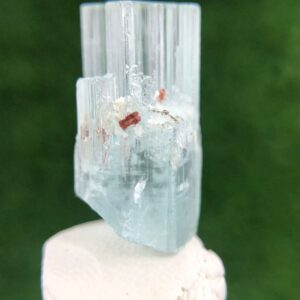Rare Aquamarine & Red Garnet Crystal Specimen