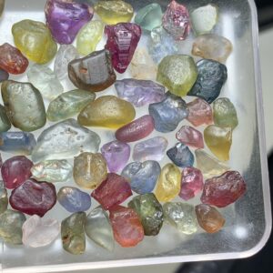 Madagascar Multi-Color Sapphire Facet Rough Parcel – 285 Carats