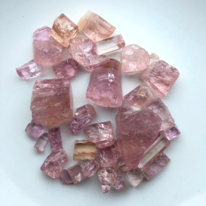 Natural Pink Topaz Facet Rough Parcel – 41.3g